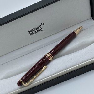 Montblanc Meisterstuck Burgundy 164R Red Classique Gold Trim Ballpoint Pen